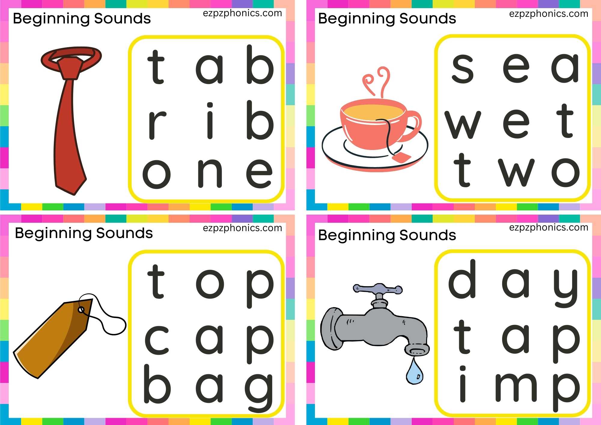 Letter T Word Search Group 1